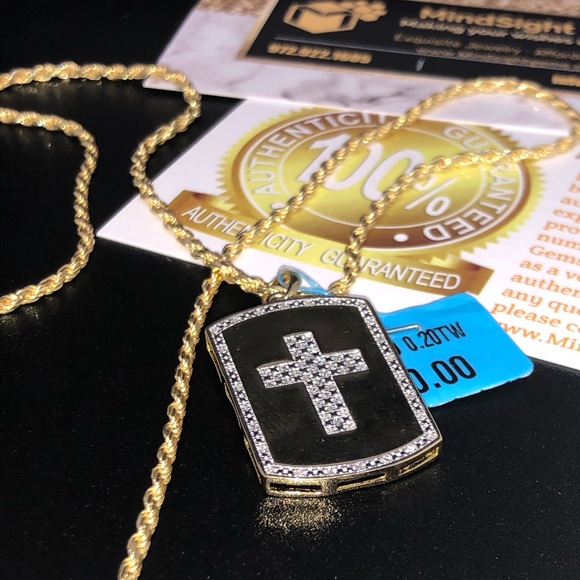 REAL DIAMOND pendant w/chain SALE LAST 1 read post - Picture 3 of 8